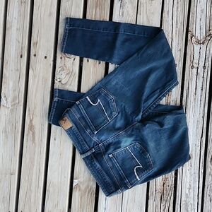 American Eagle Super Stretch Skinny Dark Wash Jeans Size 2 Short